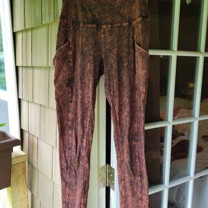 Mineral wash leggings with pockets
